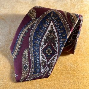 VINTAGE Antique Christian Dior Monsieur Neck Tie 100% Silk Multicolor Italy